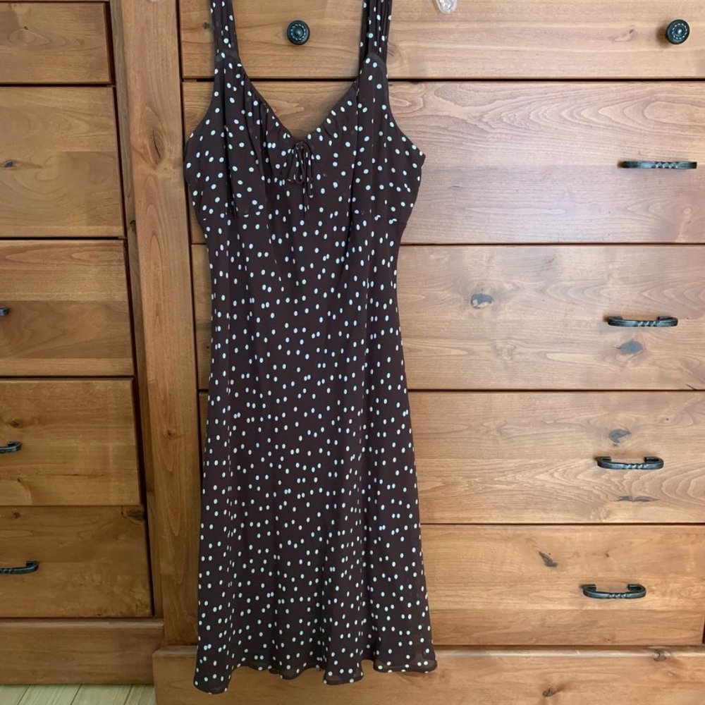 Rayon chiffon dot dress